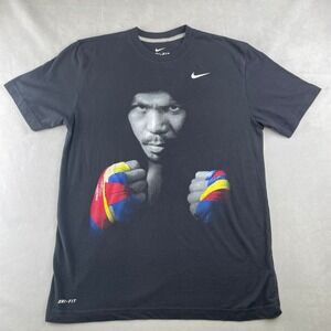 Nike Dri Fit Manny Pacquiao Pacman Pambansang Kamao T Shirt Black M Boxing Rare